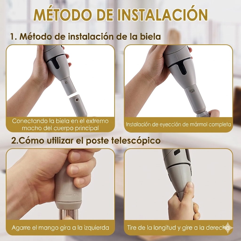 Cepillo Eléctrico de Limpieza Retráctil y Multifunción