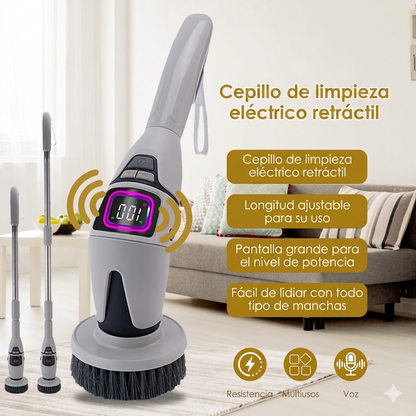 Cepillo Eléctrico de Limpieza Retráctil y Multifunción