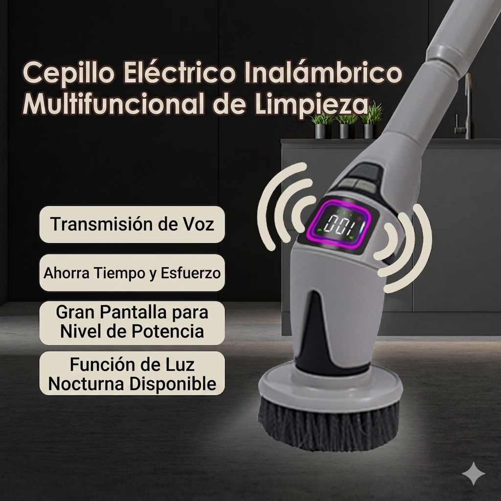 Cepillo Eléctrico de Limpieza Retráctil y Multifunción
